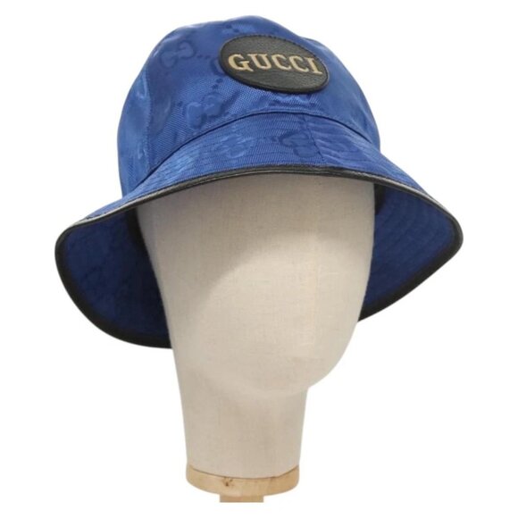 GUCCI GG Canvas Off The Grid Bucket Hat M Blue - Picture 1 of 16